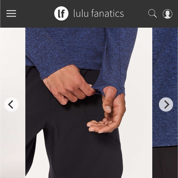 Lululemon Surge Warm 1/2 Zip Heathered Hero Blue. Size Medium. - Picture 14 of 14